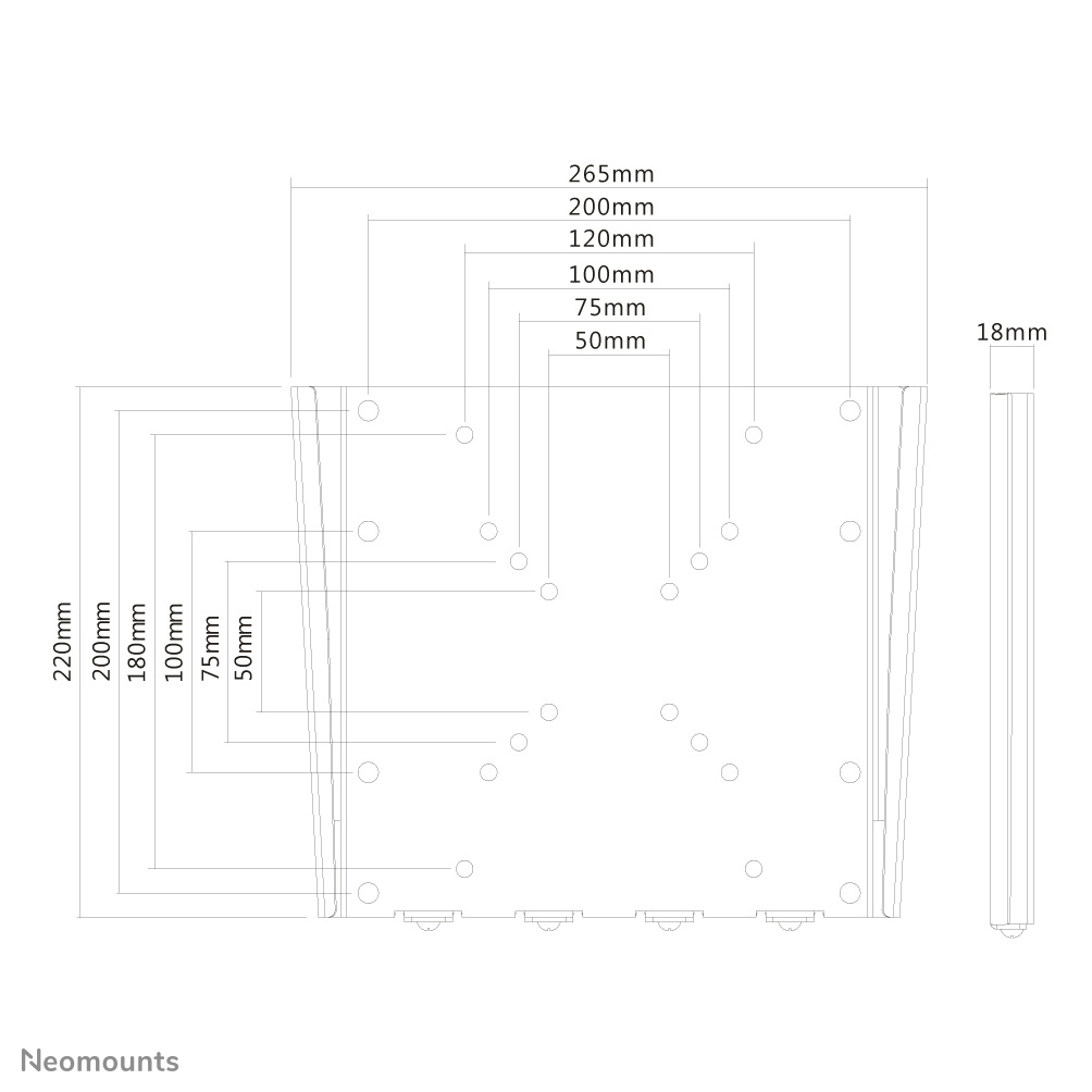 Neomounts FPMA-W110 Supporto TV a parete 10-40" - ultrapiatto
